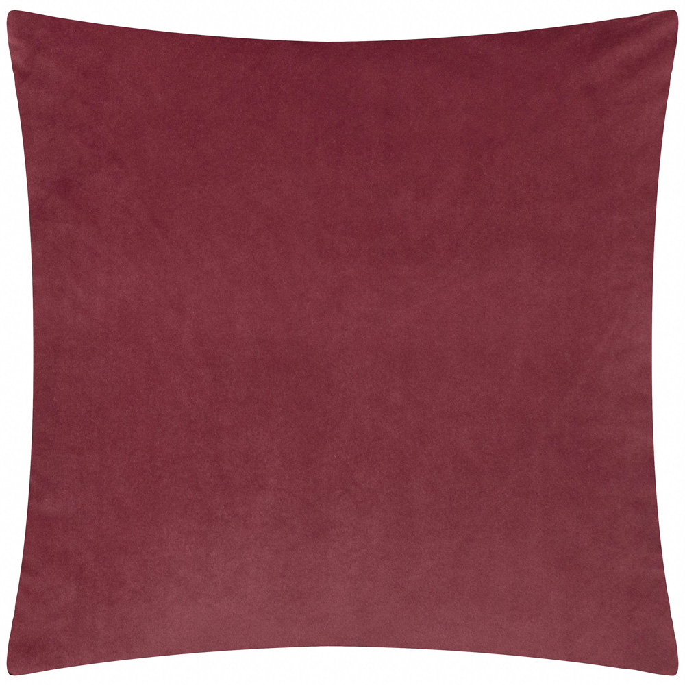 Paoletti Evoke Burgundy Cut Velvet Cushion 45 x 45cm Image 3