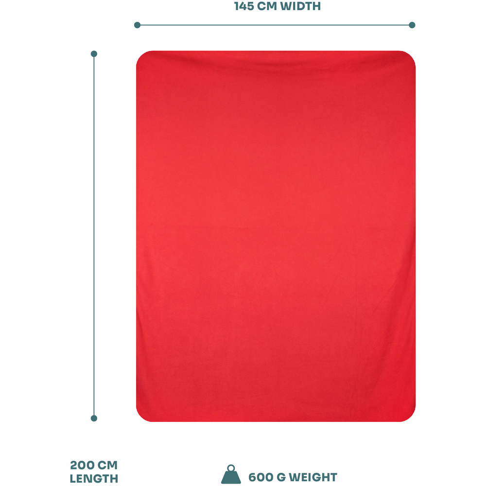 Myga Red Fleece Yoga Blanket 200 x 145cm Image 3