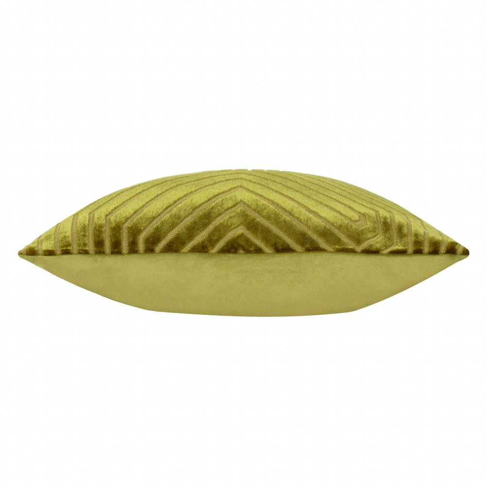 Paoletti Christmas Evoke Olive Cut Velvet Cushion 45 x 45cm Image 3