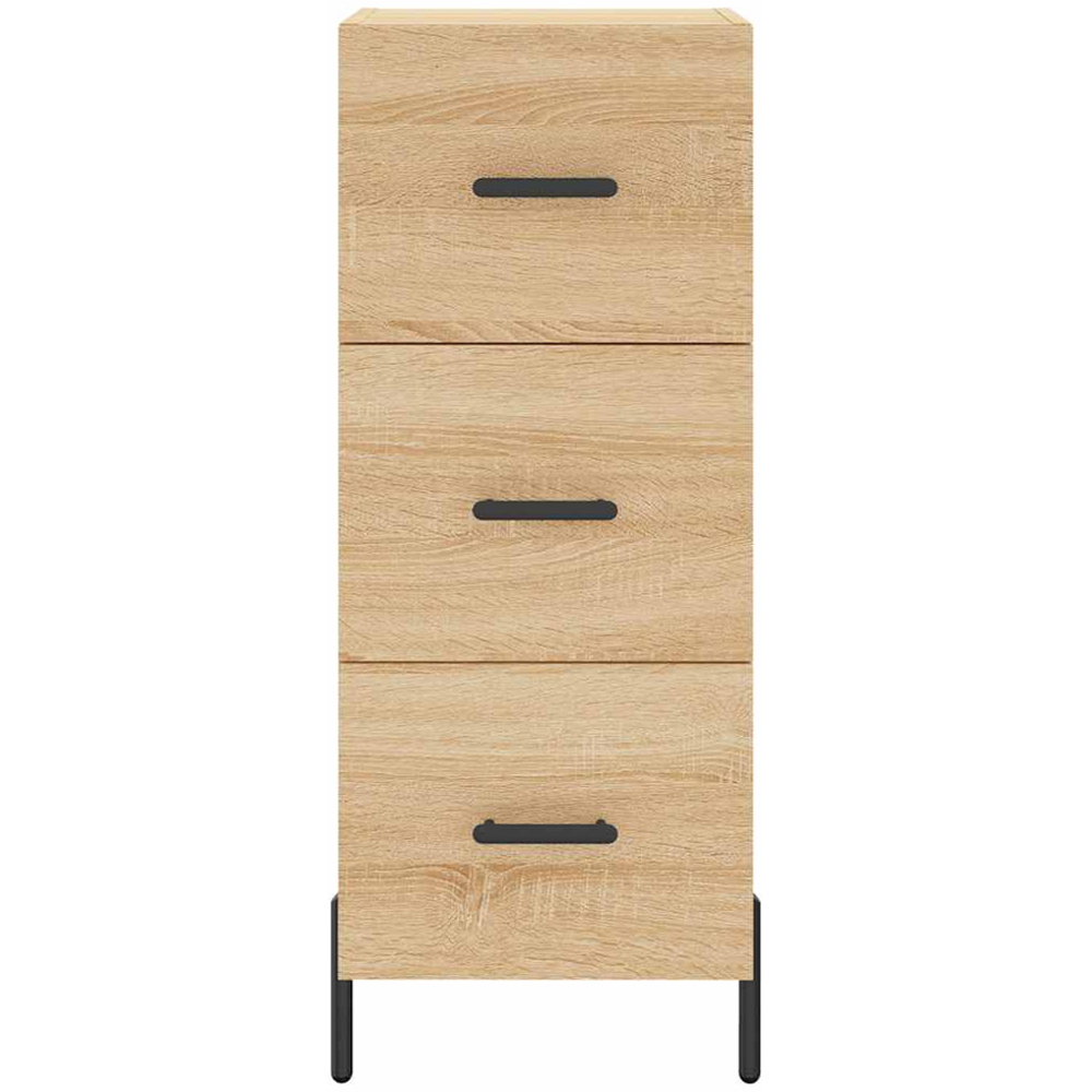 vidaXL 3 Drawer Sonoma Oak Sideboard Image 6