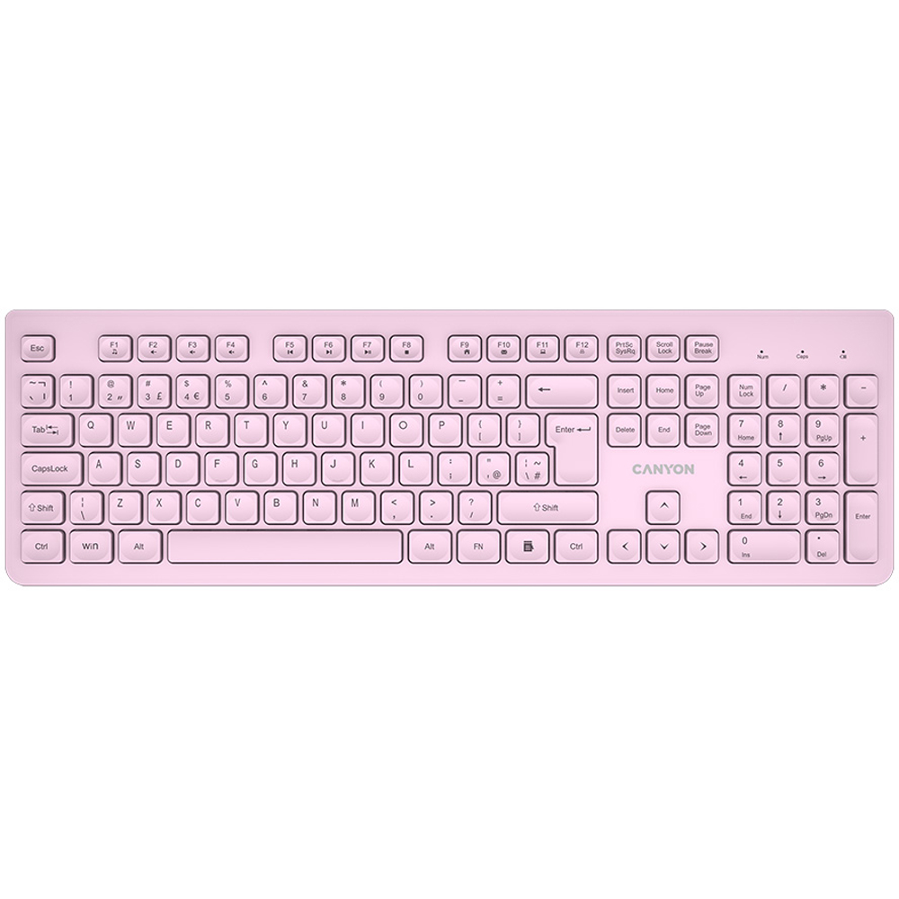 Canyon CNS-HKBW01 Pink Wireless Keyboard Image 2