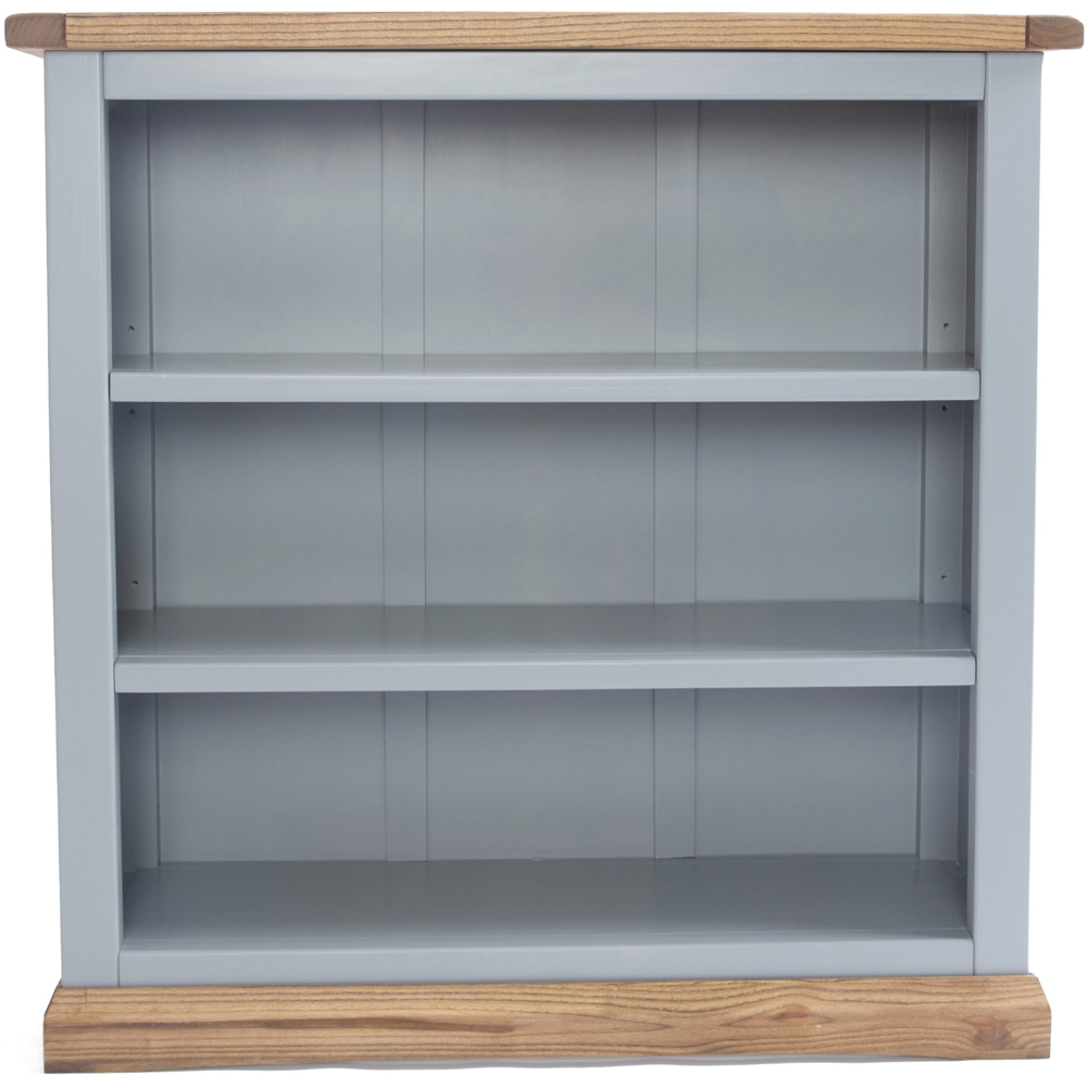 Biccari 3 Shelf Grey Bookcase Image 2