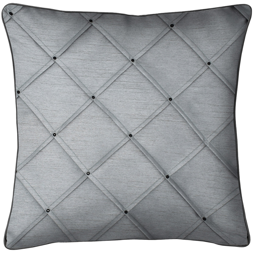 Intimates Natasha Black and Silver Filled Cushion 43 x 43cm 2 Pack Image 1