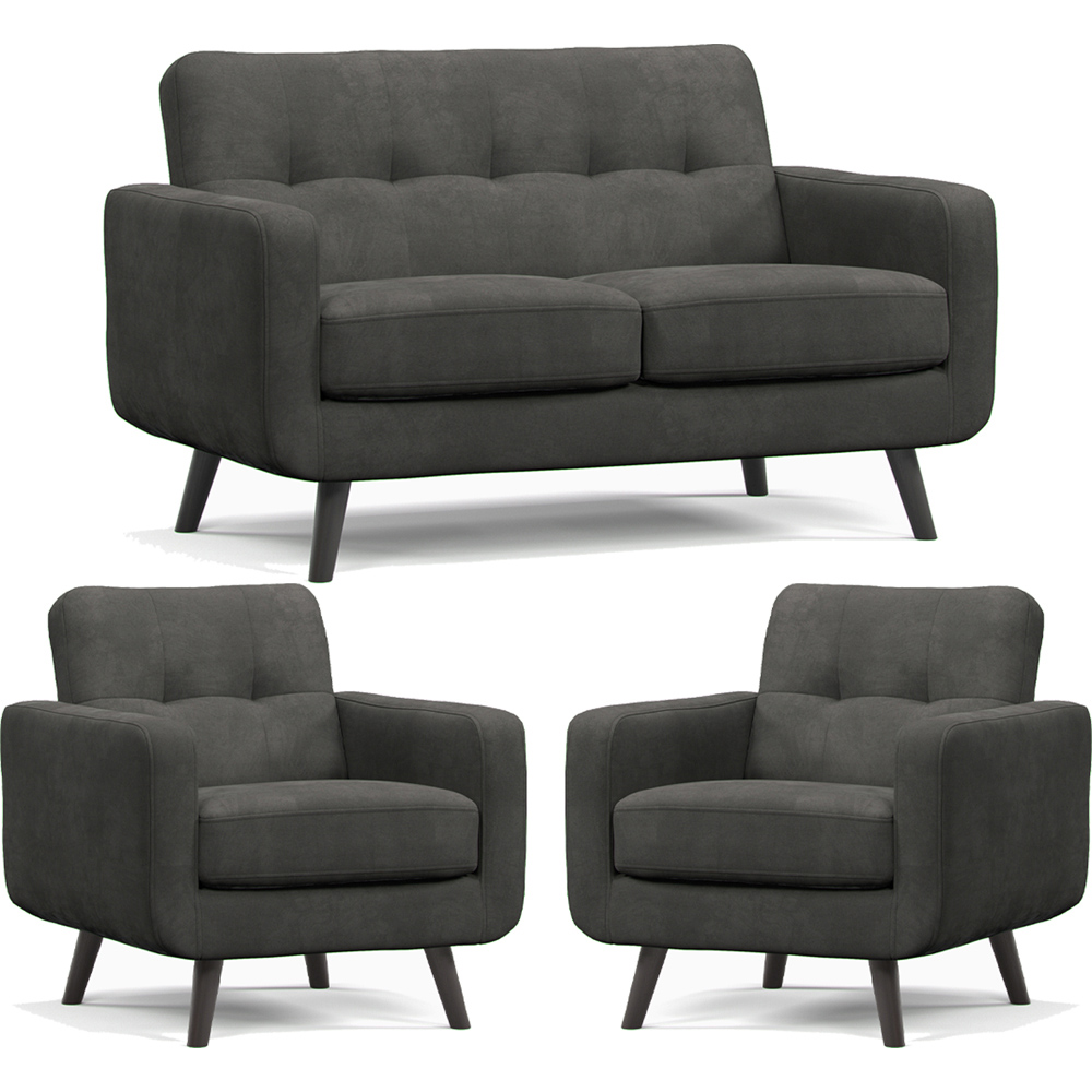 Kendal 4 Seater Graphite Oslo Sofa Suite Image 2