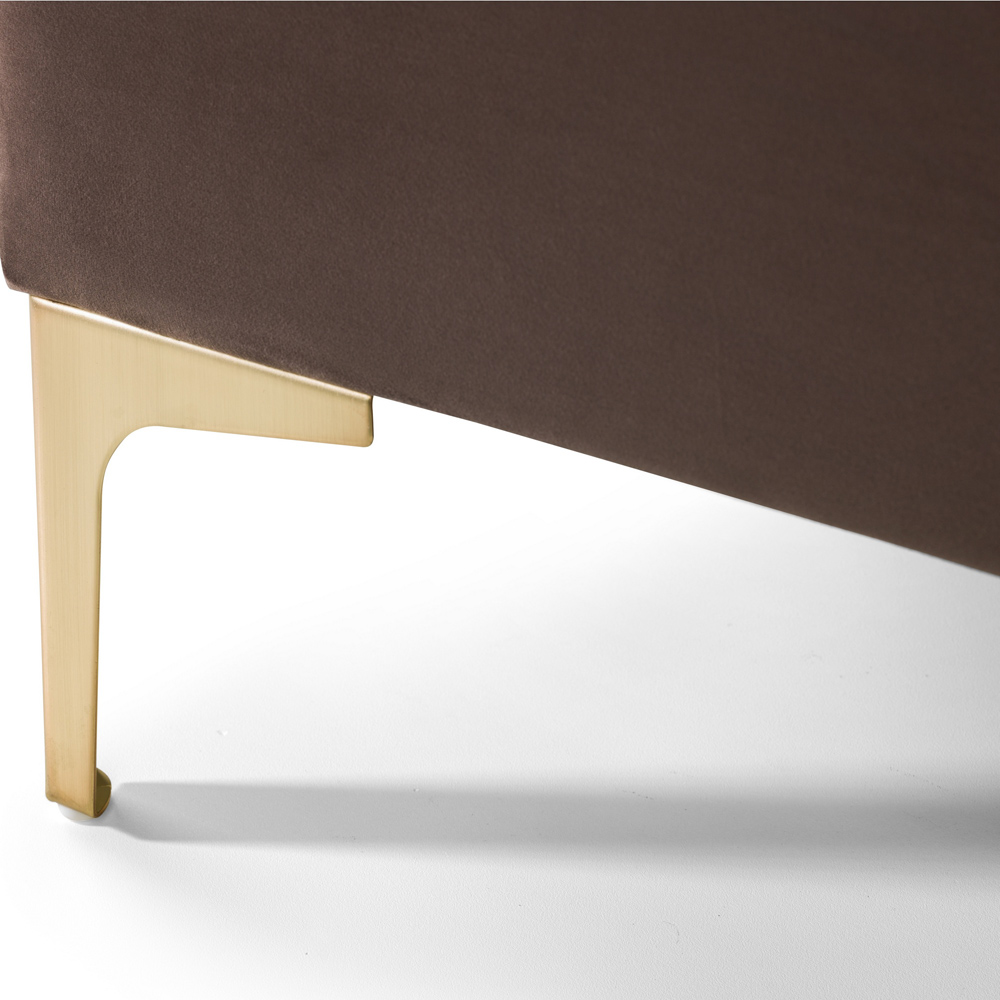 Julian Bowen Deco King Size Truffle Velvet Bed Frame Image 5
