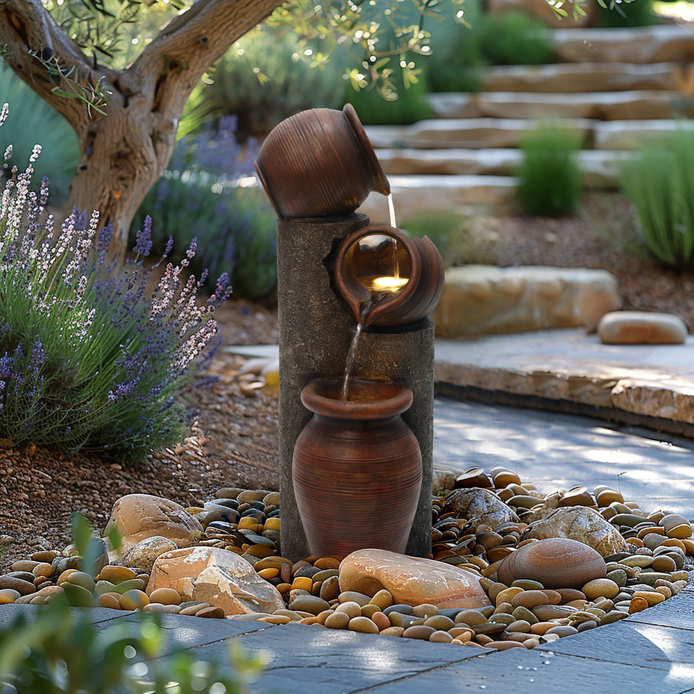 Charles Bentley Hybrid Cascading Cracked Urns Water Feature Image 2