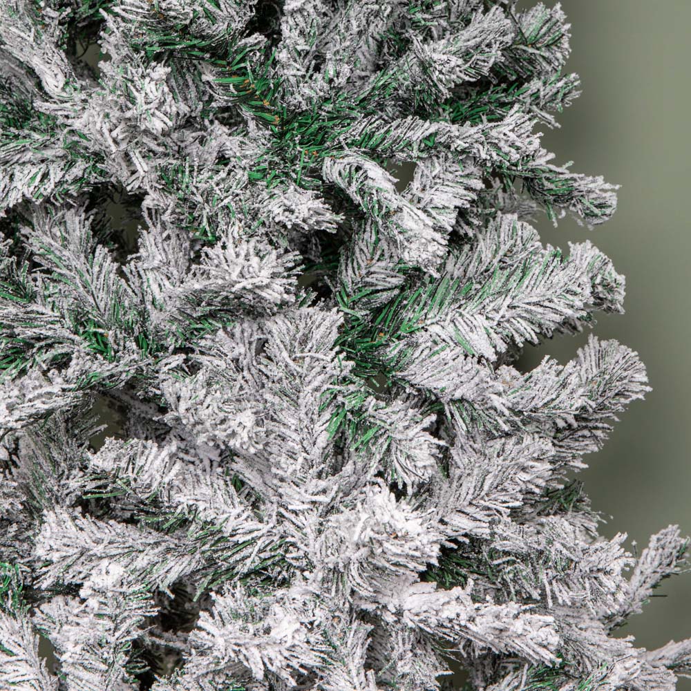 Samuel Alexander Snow Flocked Artificial Christmas Tree with Green Metal Stand 5ft Image 4