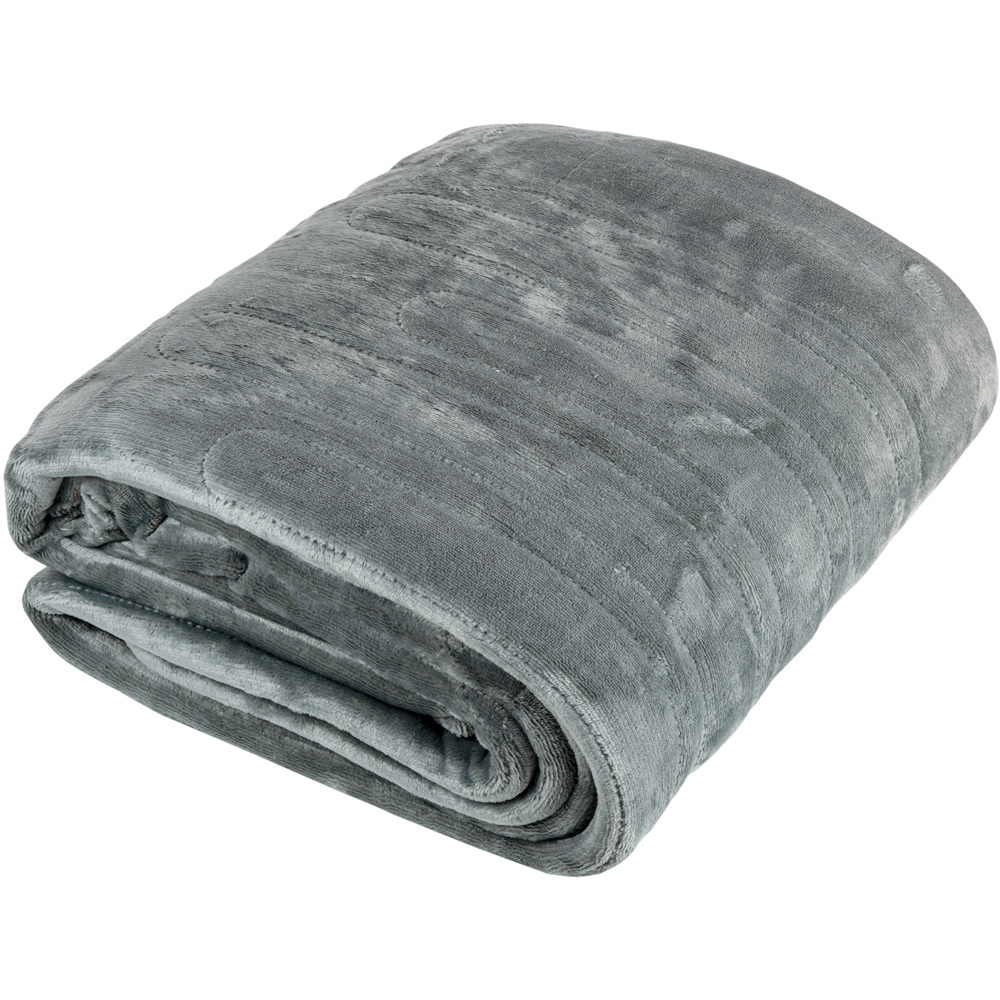 King Grey Heated Throw Blanket with 9 Heat Settings Image 2