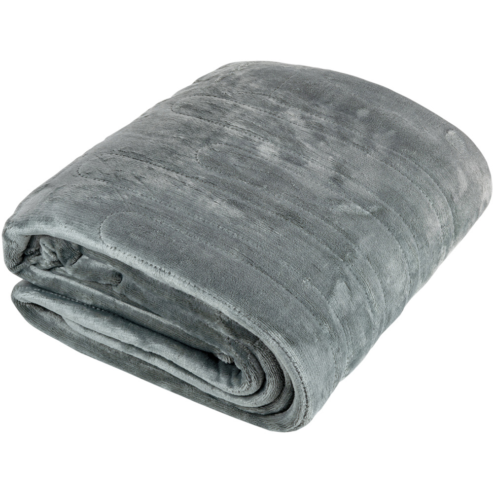 King Grey Heated Throw Blanket with 9 Heat Settings Wilko