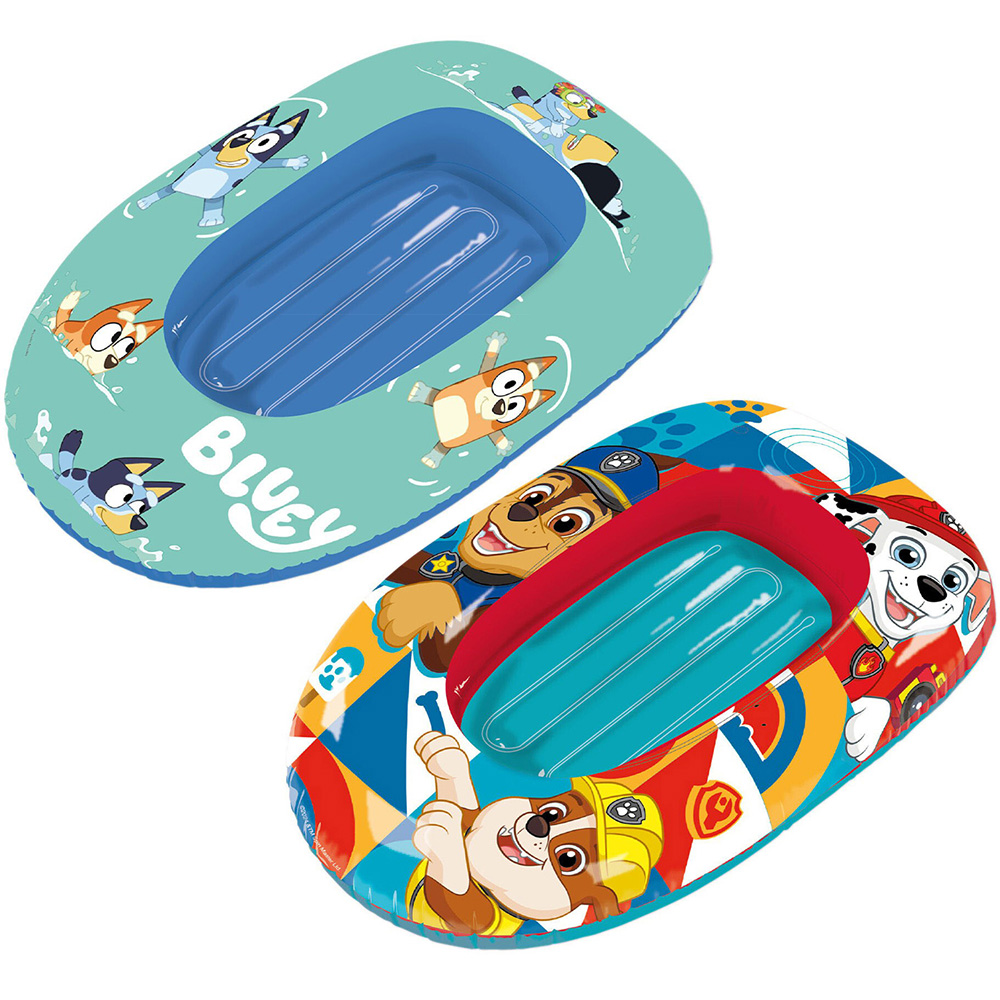 Bluey or Paw Patrol Inflatable Boat Multicolour Image 1