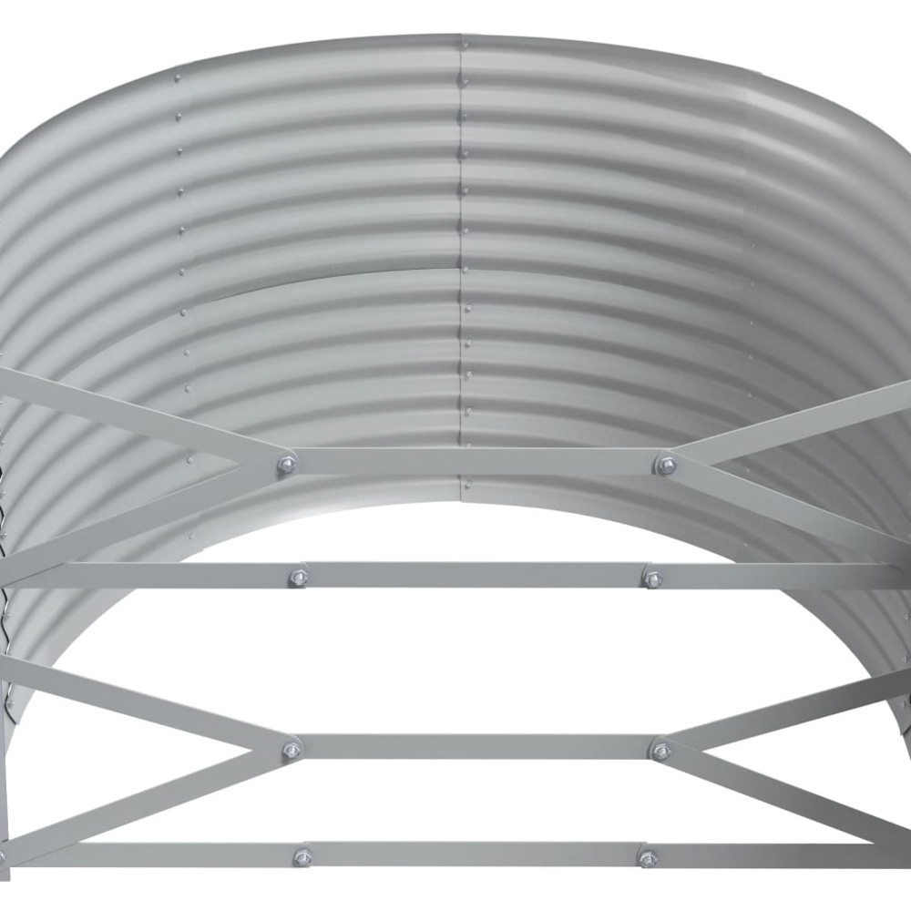 vidaXL Brown Galvanised Steel Raised Garden Bed 68 x 100 x 322cm Image 4