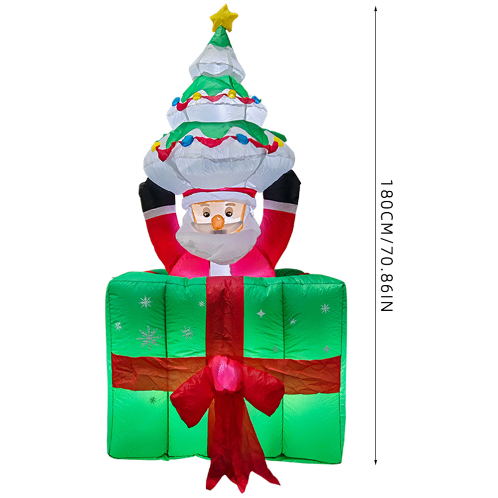 Living and Home Inflatable Liftable Santa Claus with Gift Box LED Christmas Decoration 5.9ft Image 9