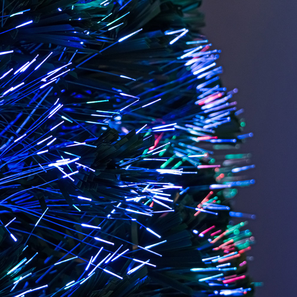 The Christmas Centre Warm White LED Green Fibre Optic Artificial Xmas Tree 7ft Image 4