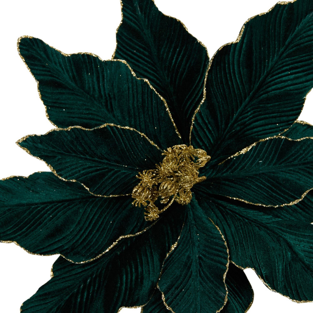 Large Poinsettia Clip Emerald Image 2