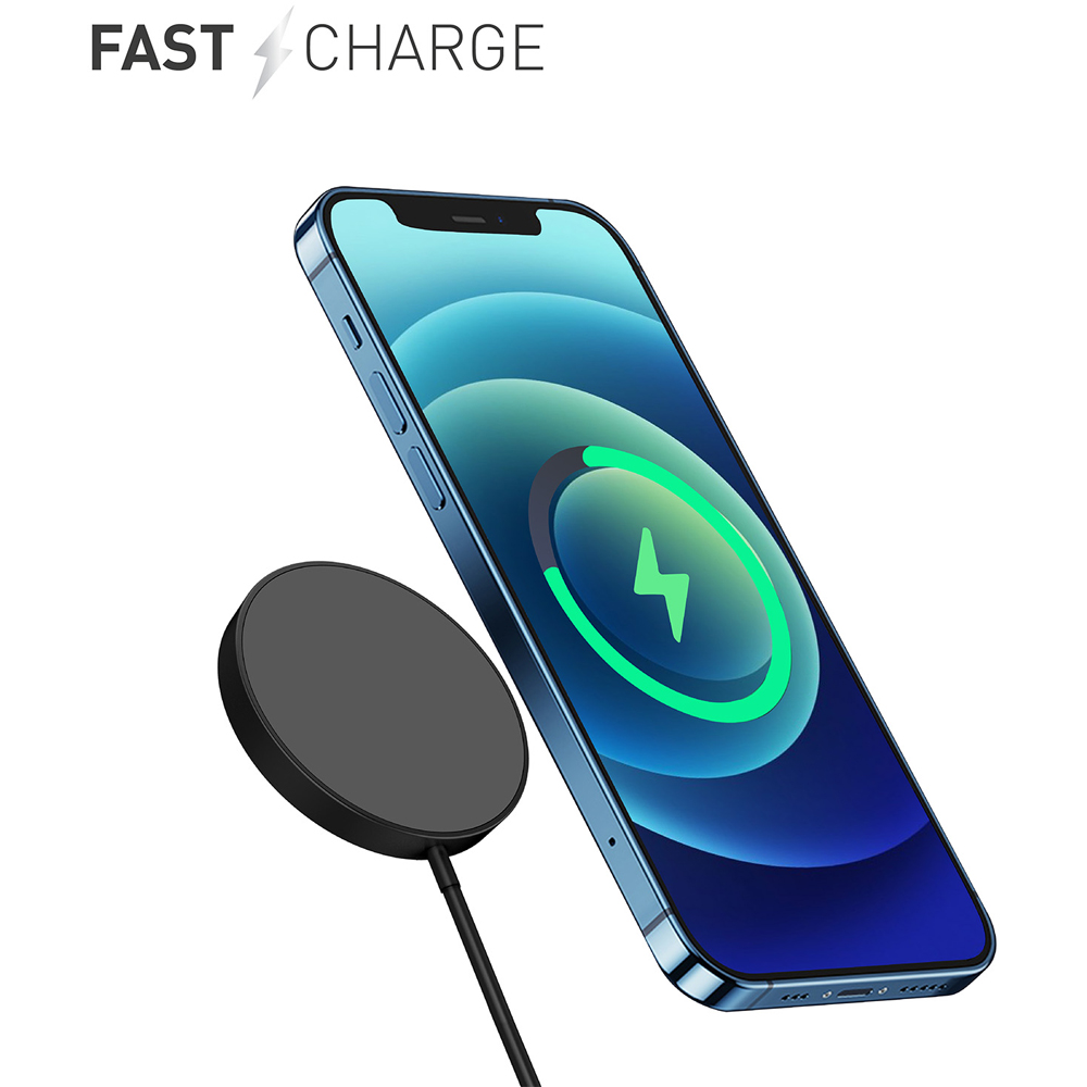 SilverLabel Black Mag-Safe Magnetic Wireless Charger 15W Image 4