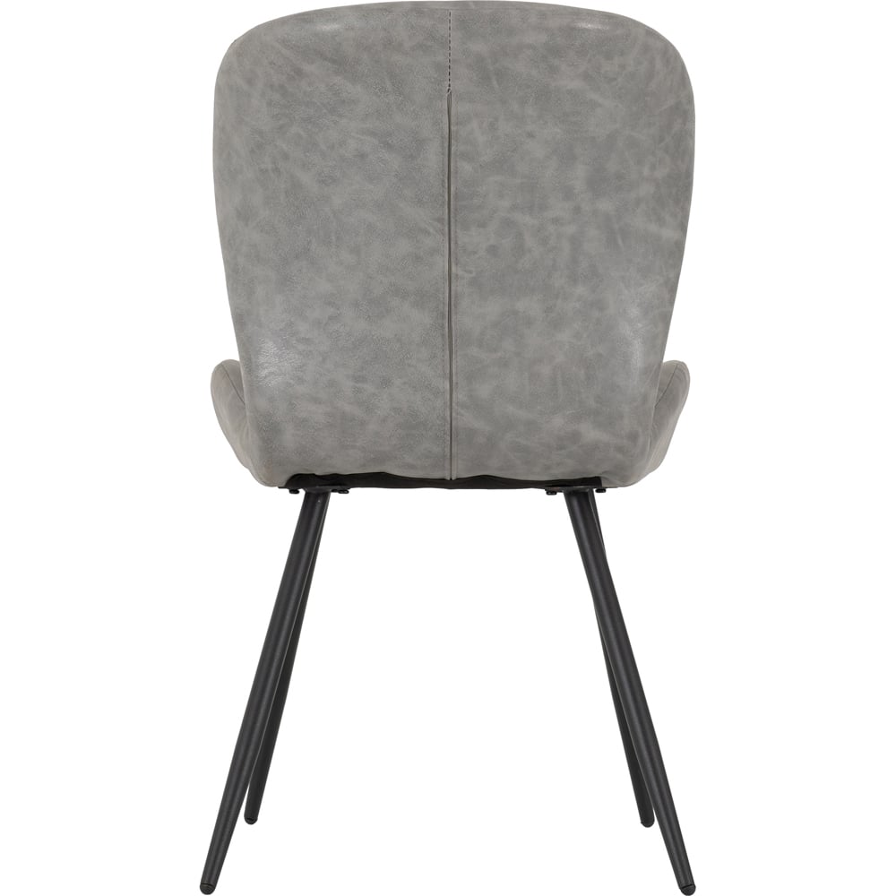 Seconique Quebec Set of 4 Grey PU Dining Chair Image 6