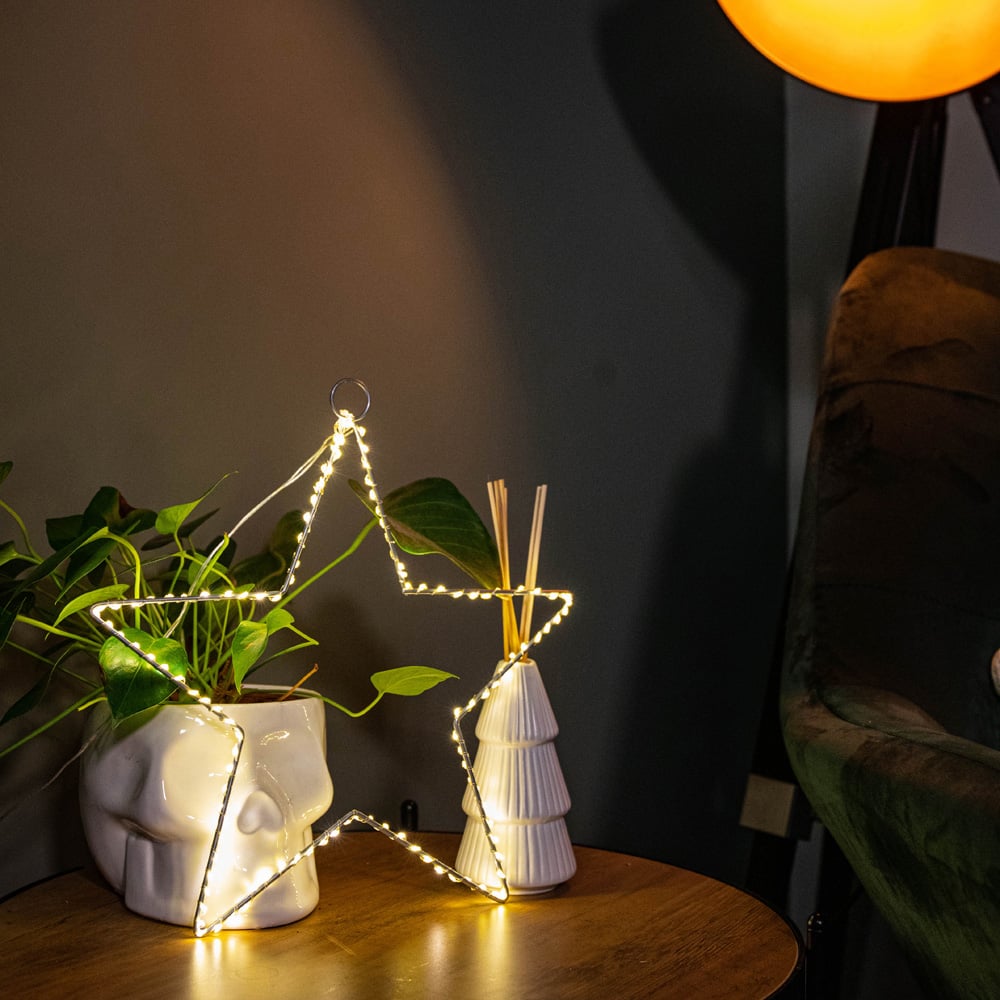 Samuel Alexander Warm White LED Light up Dewdrop Christmas 2D Star 30cm Image 5