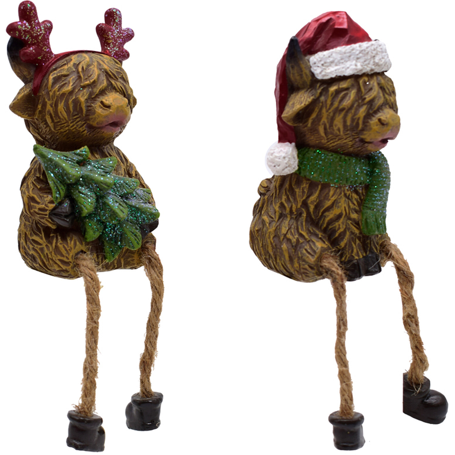 Christmas Highland Cow Shelf Sitter Image 2