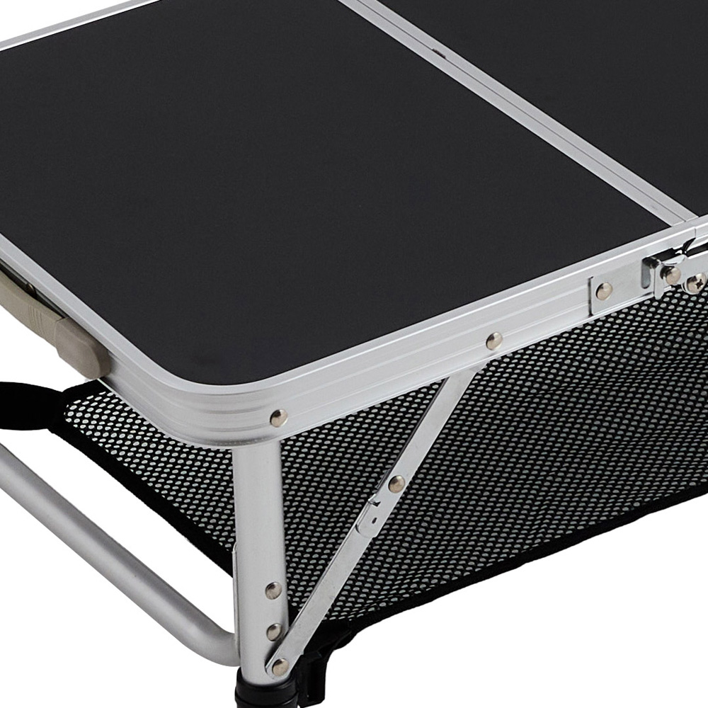 Living and Home 3ft Black Tri-Fold Aluminium Alloy Camping Table Image 5