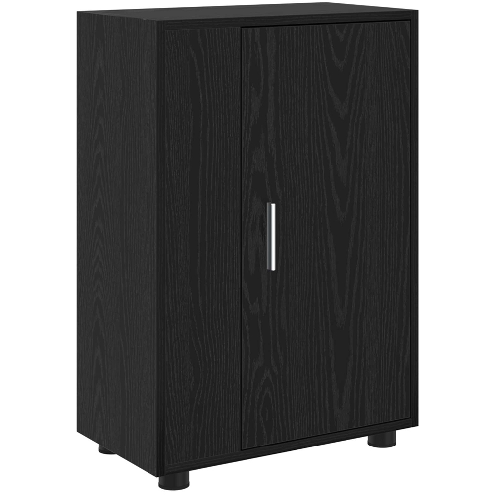 vidaXL Black Oak Wall Mounted 4 Piece TV Cabinet Set Image 8