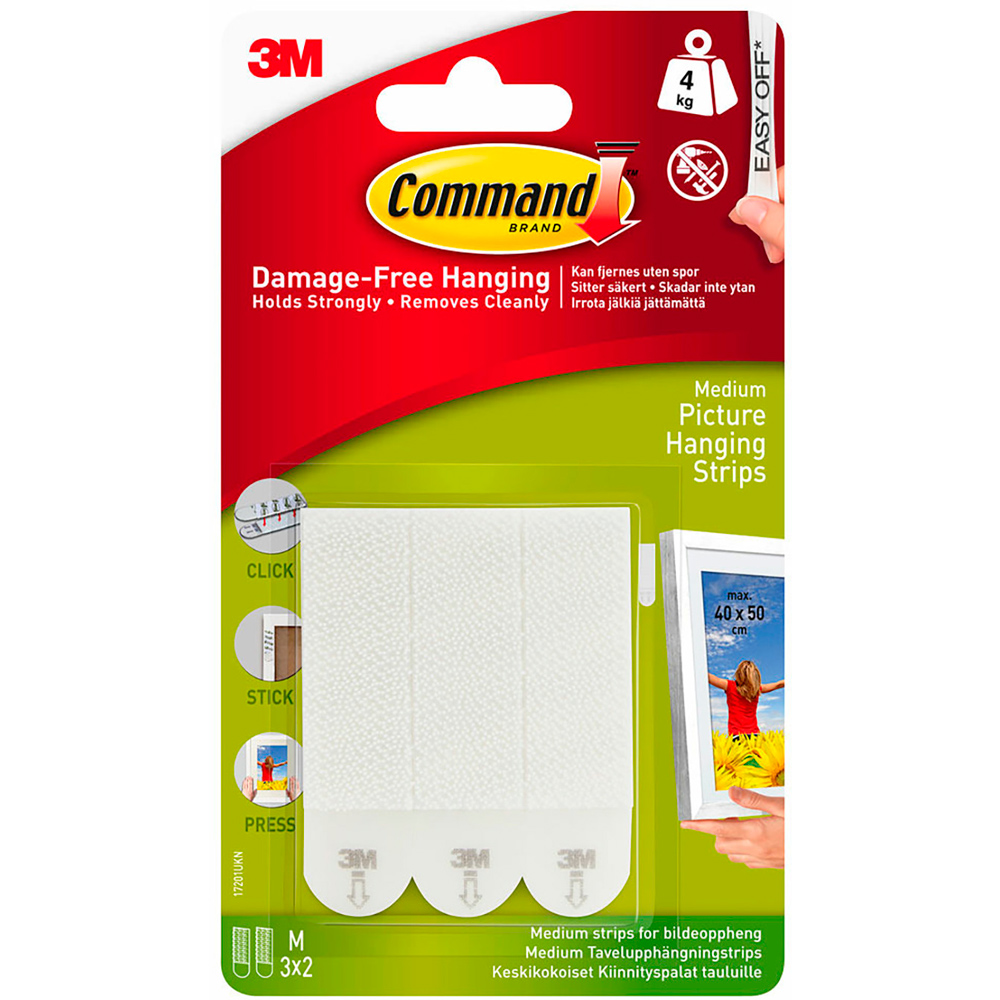 Command Damage Free Medium Picture Hanging Strip 6 Pack Image 1