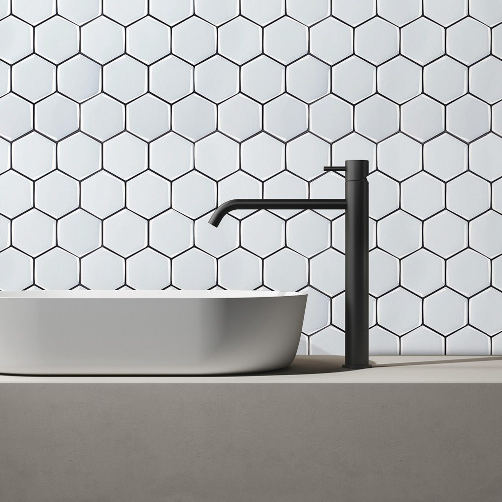 Arthouse ArtiFIX White Hexagon Sticky Back Wall Tile 5 Pack Image 3