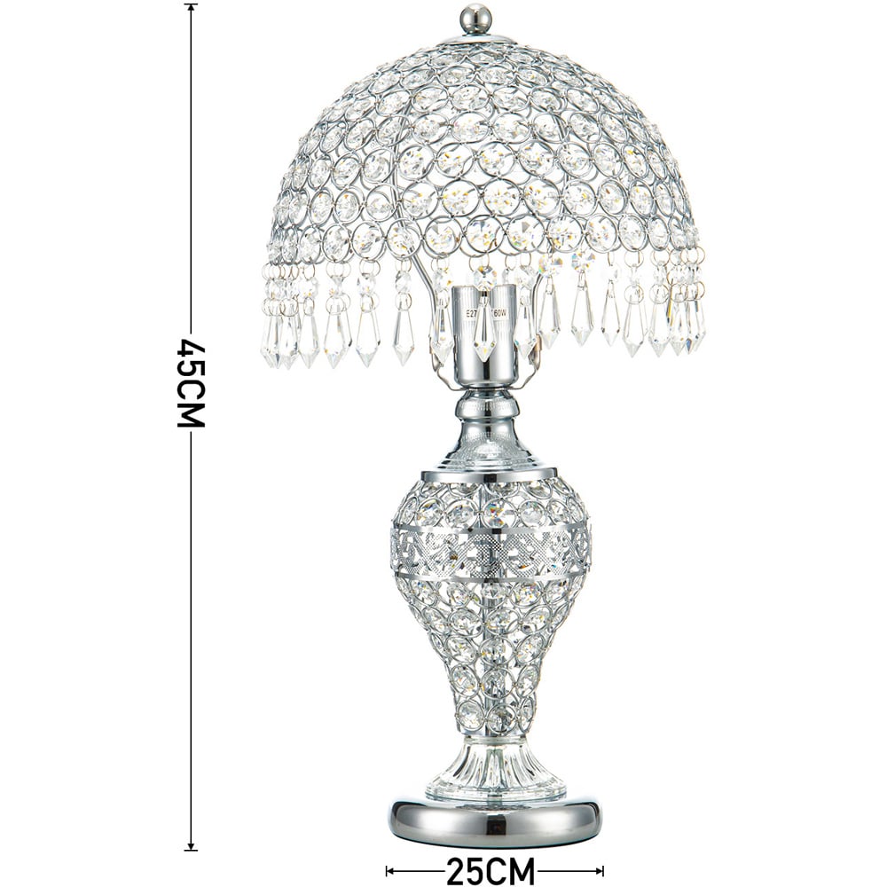 Living and Home Umbrella Crystal Table Lamp Image 9