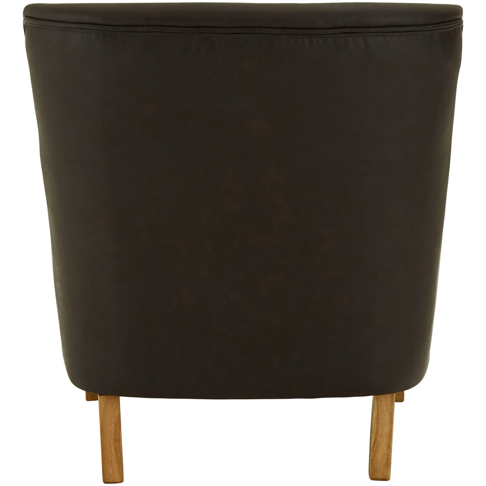 Premier Housewares Trinity Brown Leather Effect Armchair Image 3