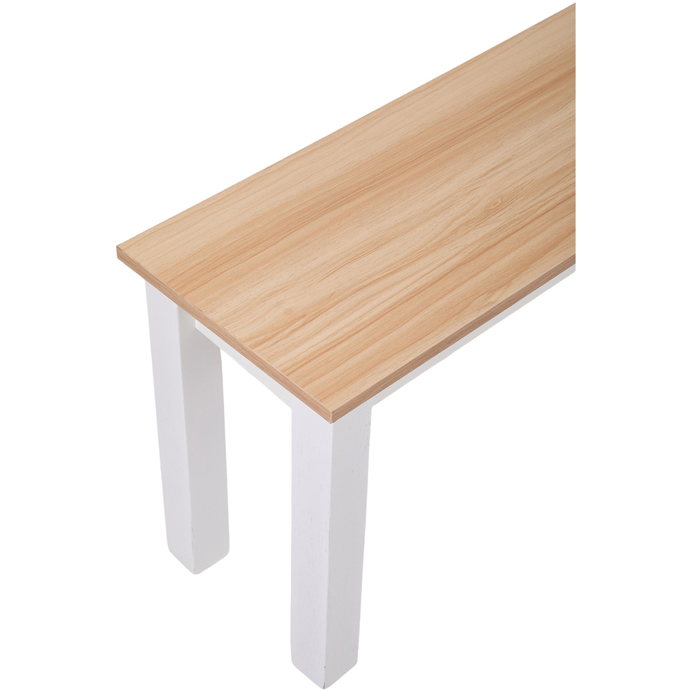 Living and Home Natural Wood Grain Bench with Pine Legs Image 6