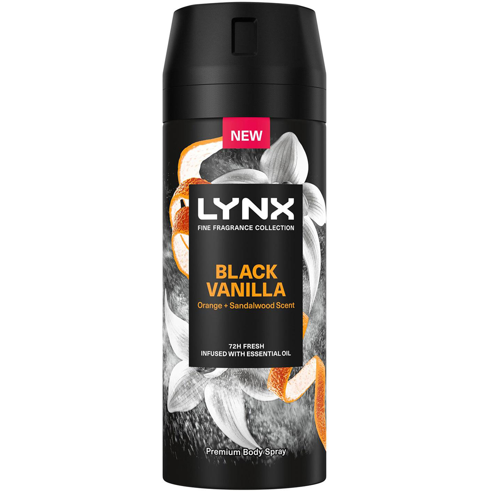 Lynx Fine Fragrance Black Vanilla Men's Premium Body Wash Spray and Stick Bundle Image 3