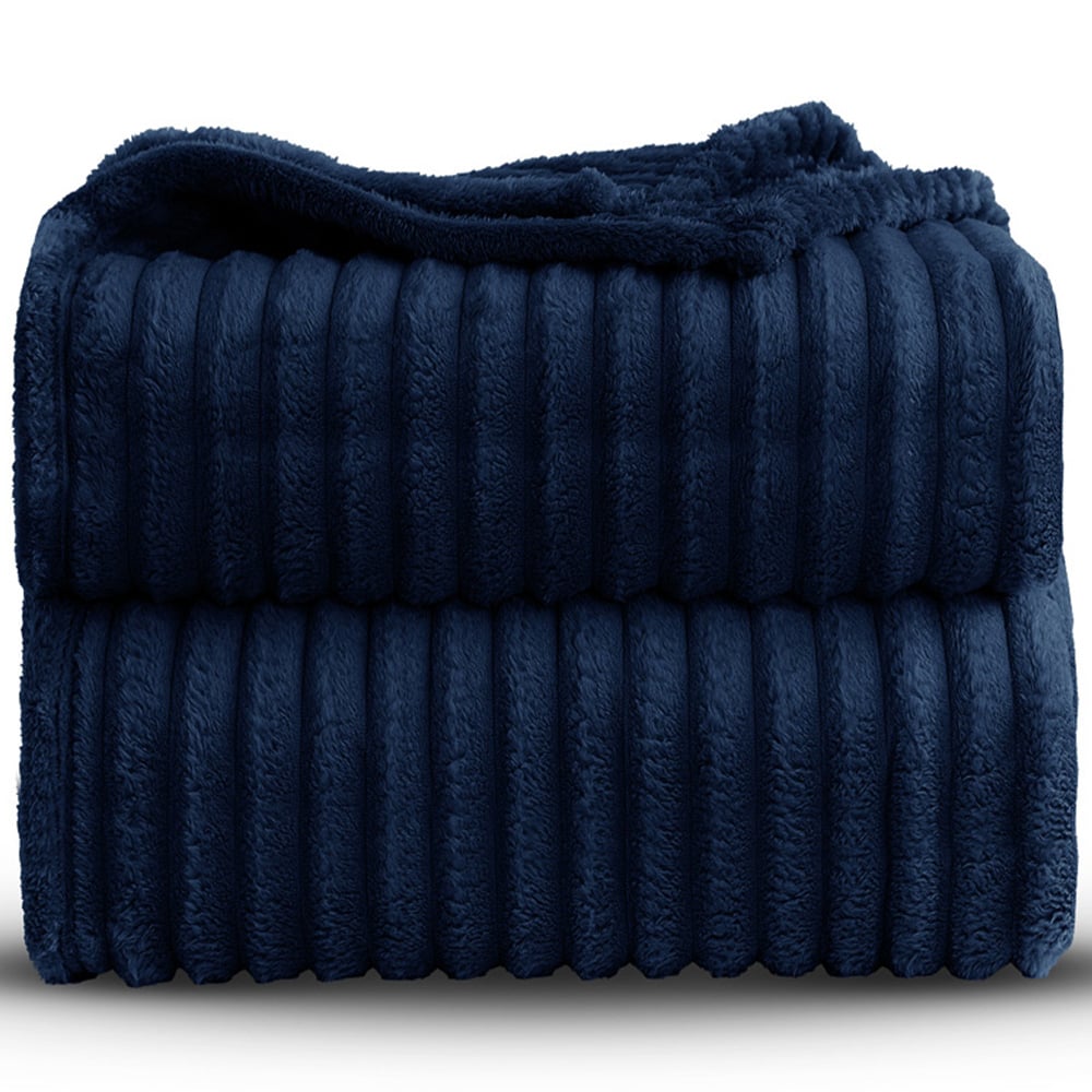Velosso Bellissima Navy Plush Throw 100 x 150cm Image 3