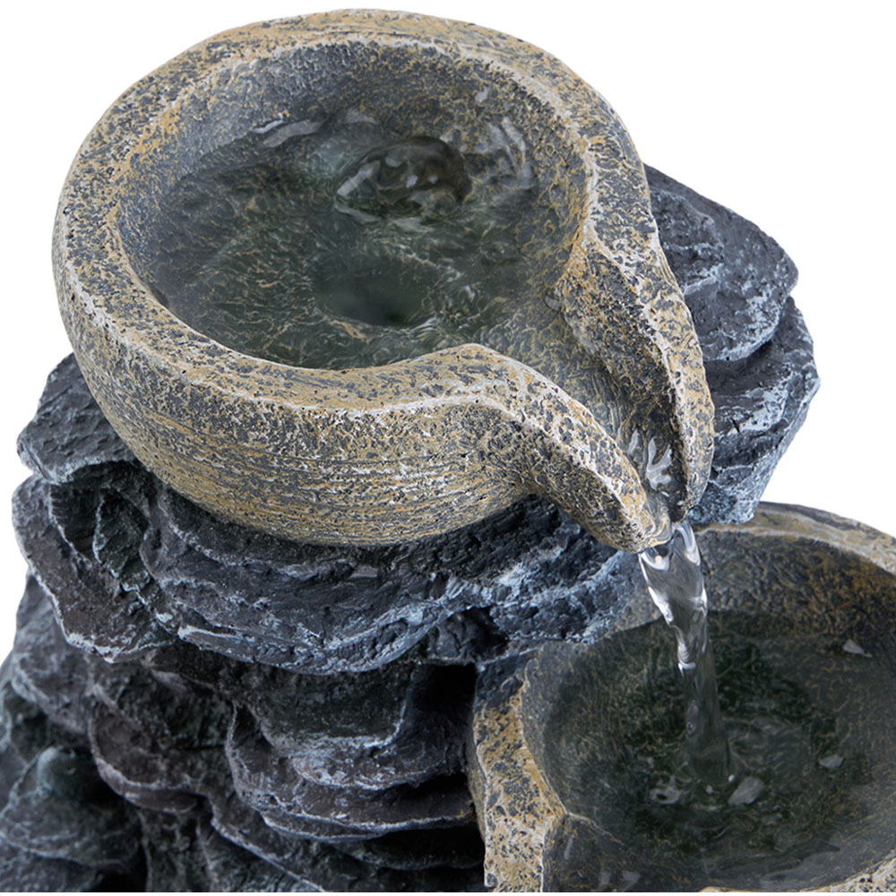 Living and Home Multi Tier LED Light Water Fountain Image 5