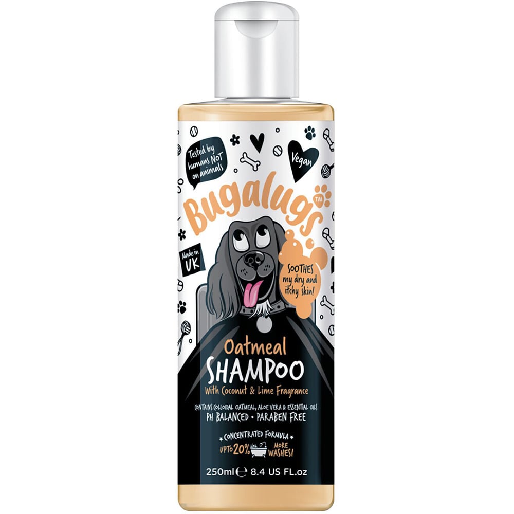 Bugalugs Oatmeal Dog Shampoo 250ml - Orange Image 1