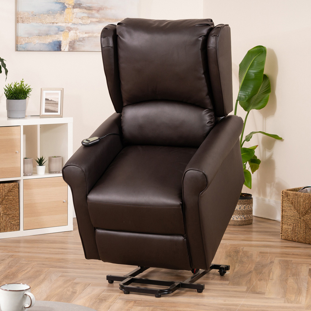 Artemis Home Corcoran Brown Massage and Heat Electric Recliner Chair Image 4