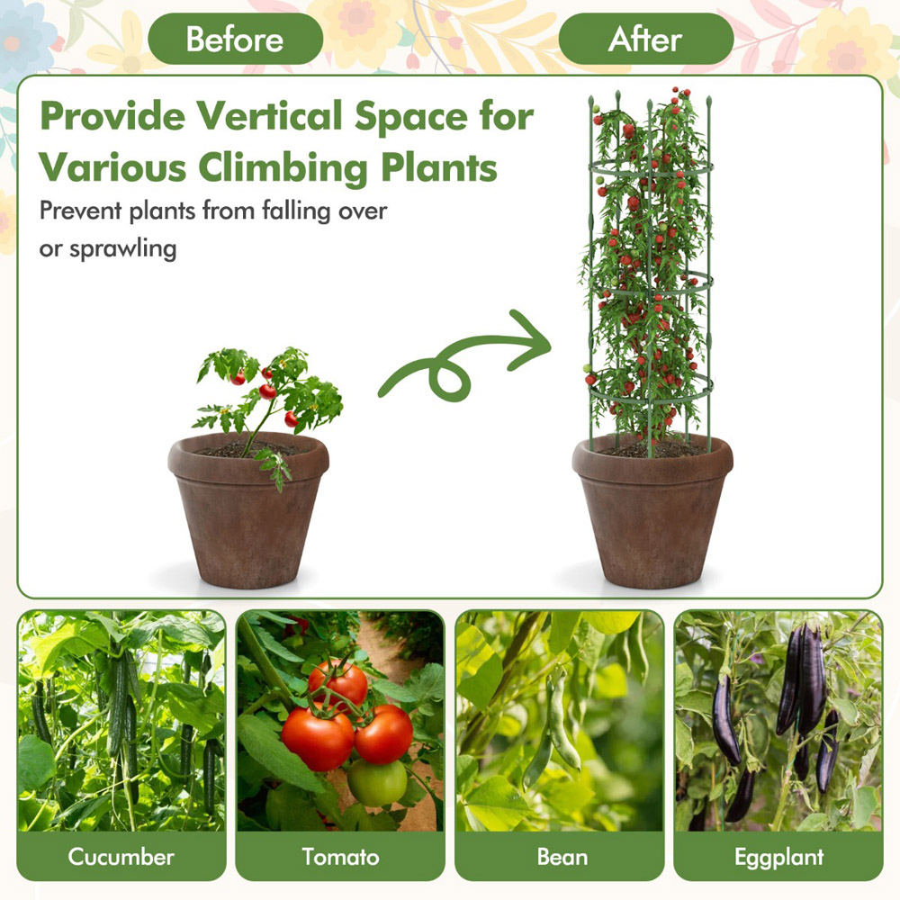 Costway Medium Climbing Vines Garden Trellis 3 Pack Image 6