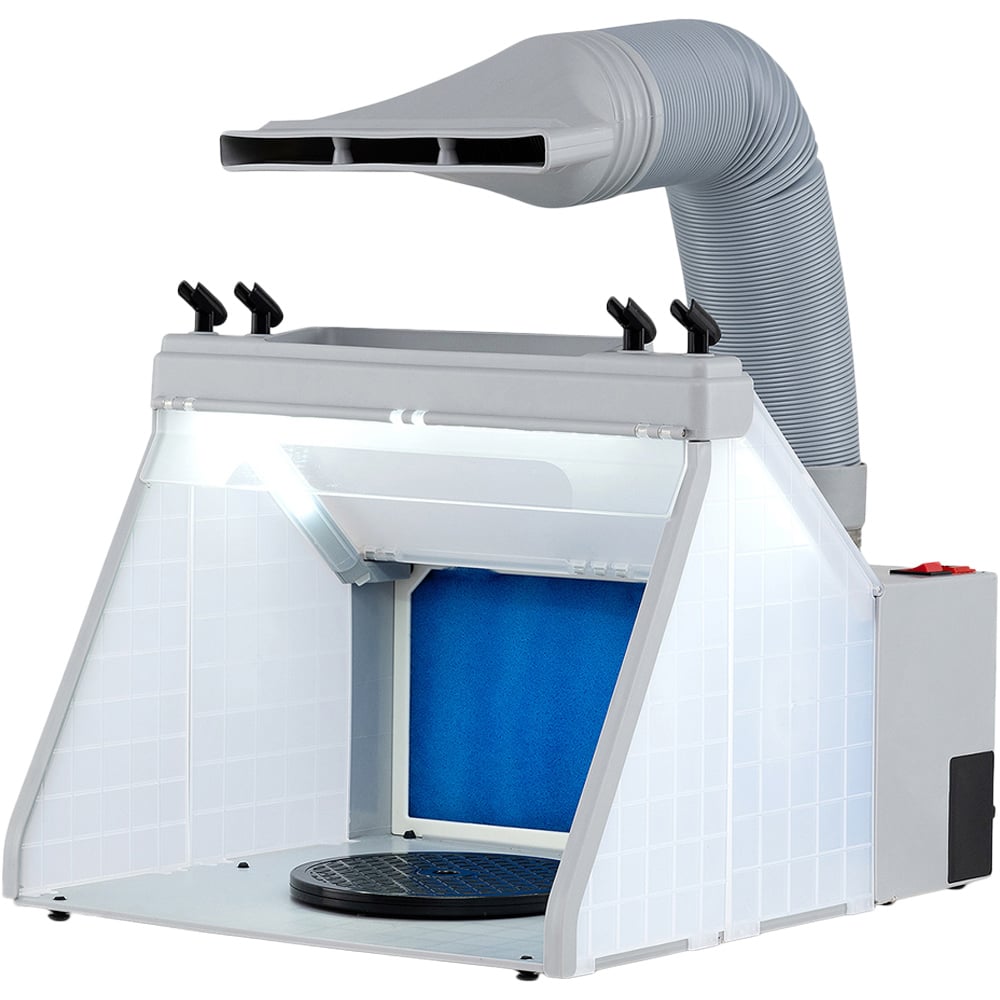 Costway Portable Airbrush Paint Spray Booth Kit with LED Lights and Turntable Image 1
