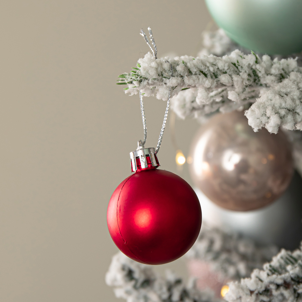Samuel Alexander Red and White Shatterproof Bauble 40 Pack Image 7