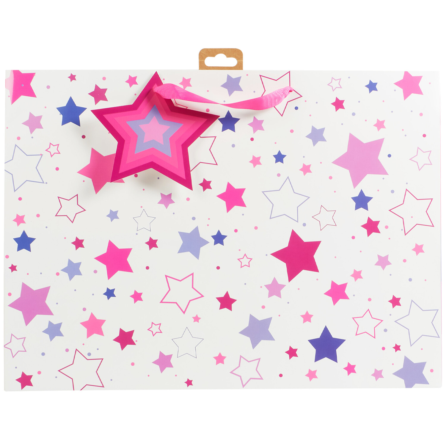 Starry XL Shopper Gift Bag Pink Image 2