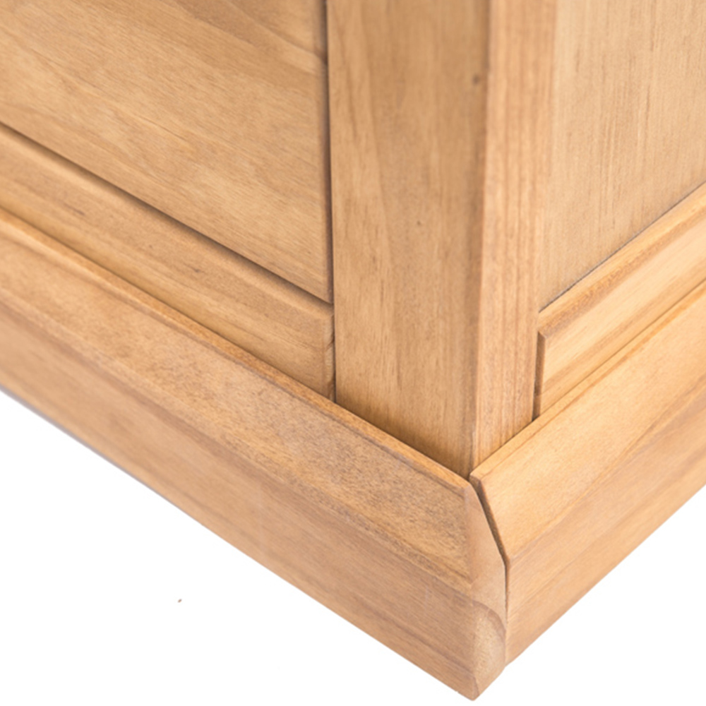 Lucca 4 Drawer Antique Wax Finish Chest of Drawers with Brass Cup Handles Image 7