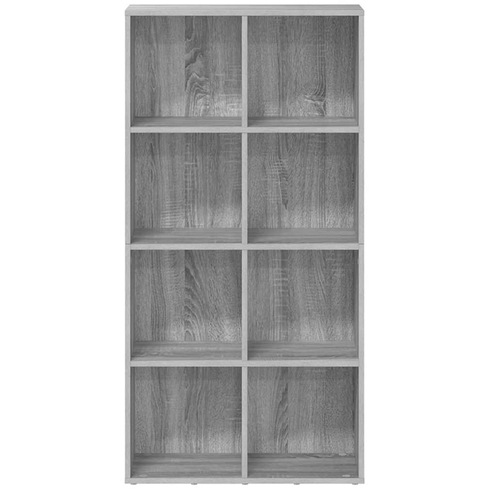 vidaXL 8 Shelf Grey Sonoma Bookcase Image 3