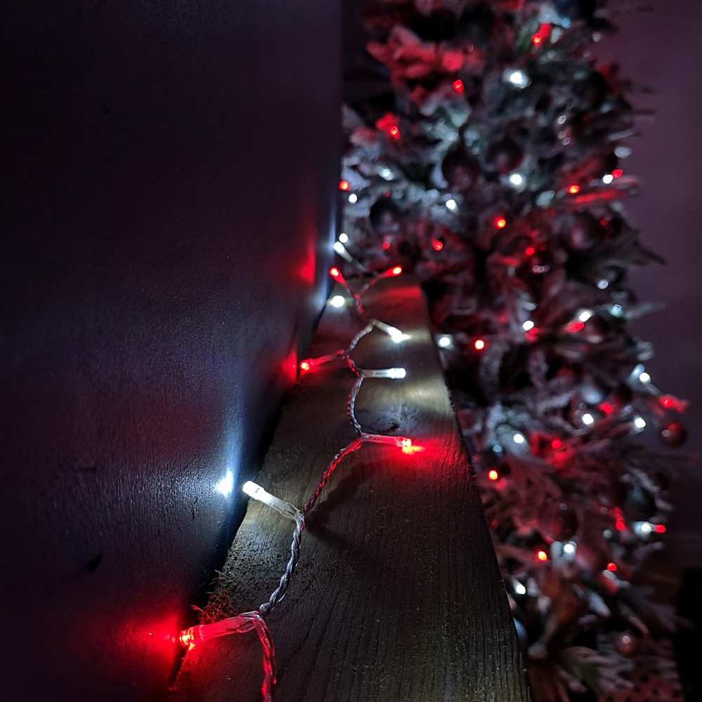 Samuel Alexander 200 Red and White LED Christmas String Light Image 4