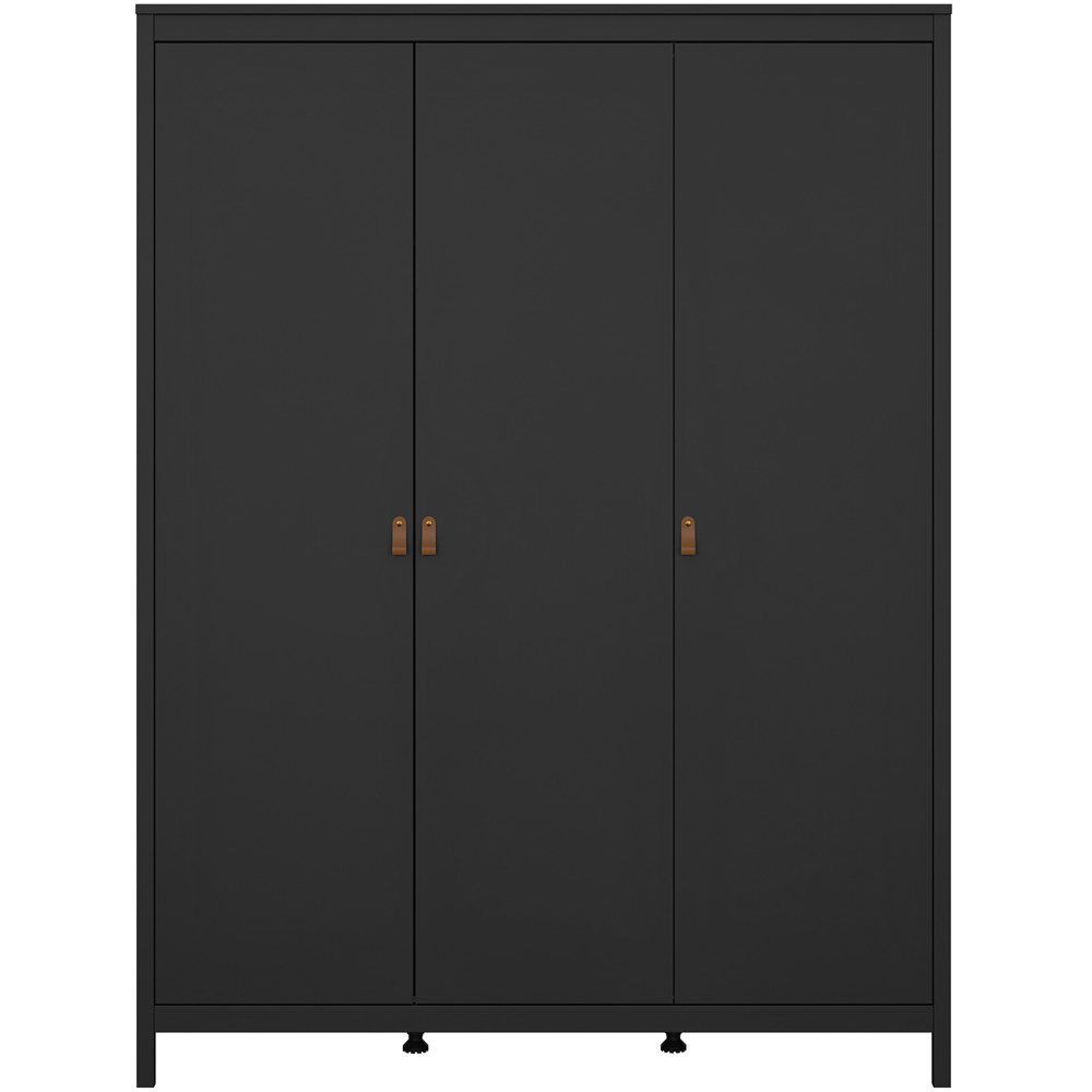 Florence Barcelona 3 Door Matt Black Wardrobe Image 3