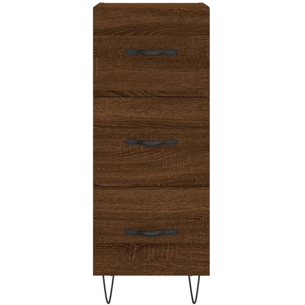 vidaXL 3 Drawer Brown Oak Sideboard Image 6