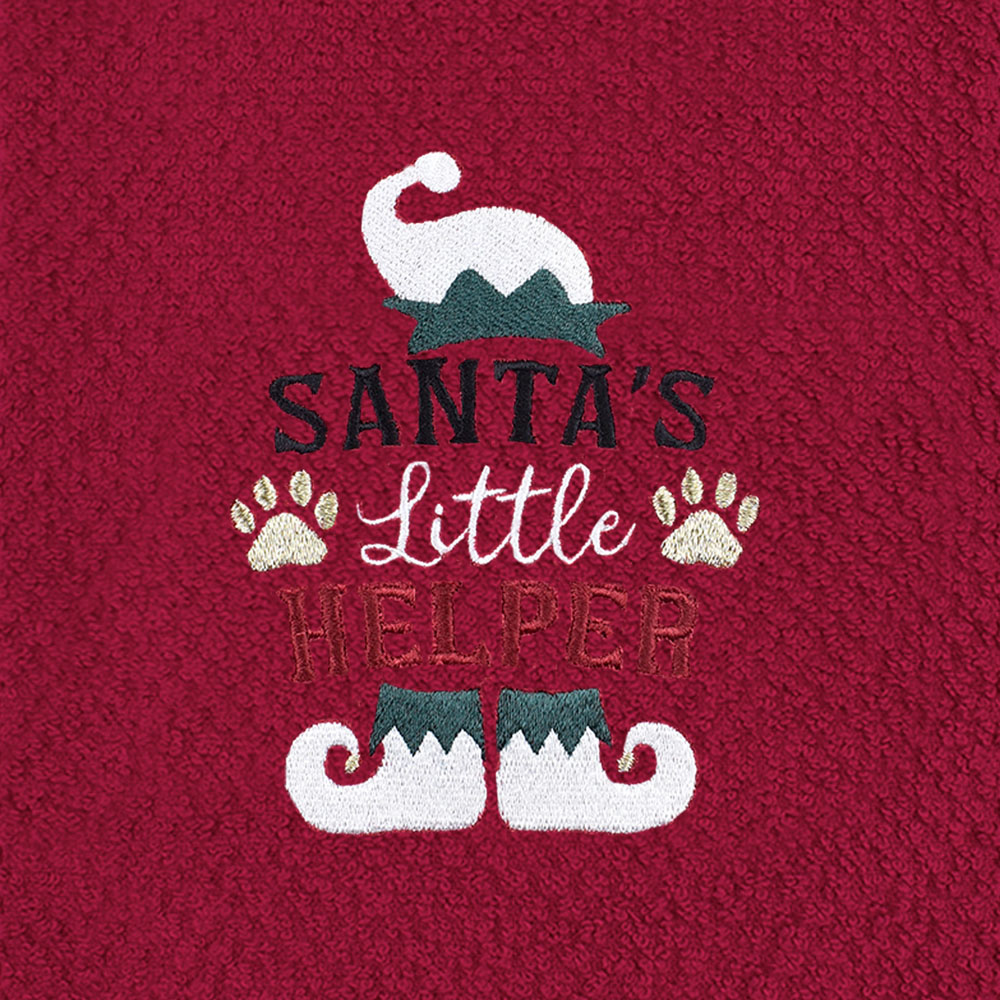 Noel Square Santas Helper Red Tea Towel 3 Pack Image 5