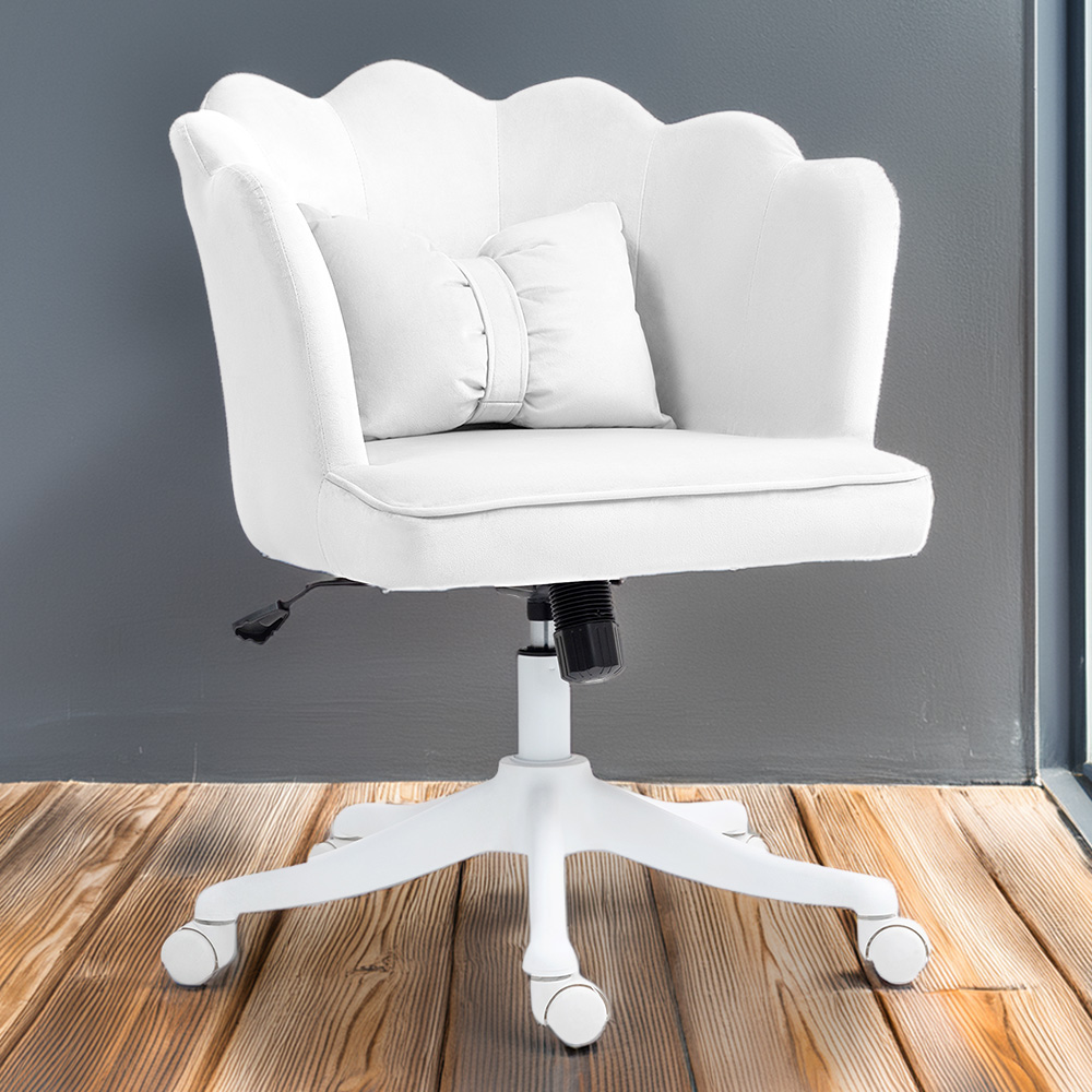 Portland Pink Wide Seat Armless Office Chair with Tilt Function Image 1