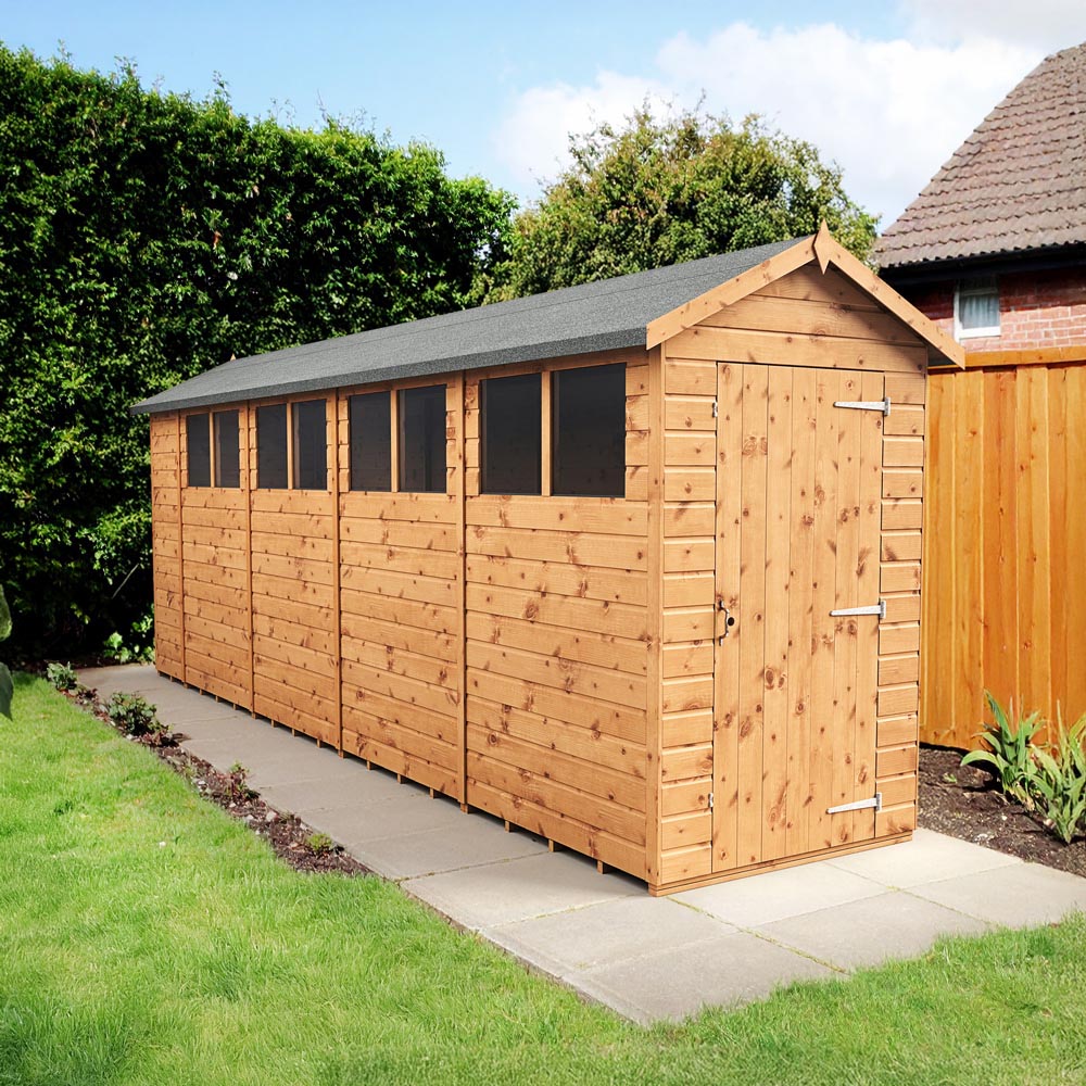 Empire Sheds 4 x 18ft Tongue and Groove Wooden Apex Garden Shed Image 2