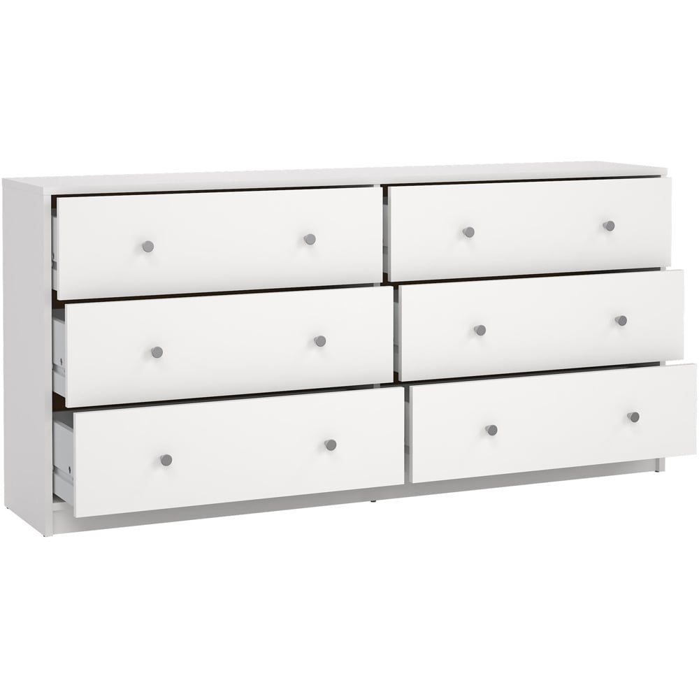 Furniture To Go May 6 Drawer White Chest of Drawers Image 4