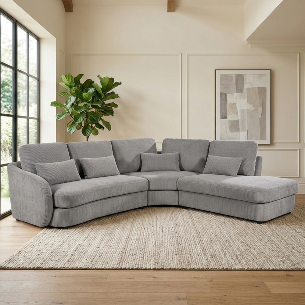 Mabel Corner Sofa Cream Right-hand Image 1