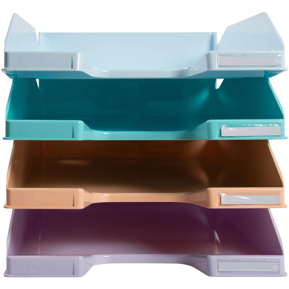 Exacompta Aquarel Multicolour Letter Tray 4 Pack Image 4