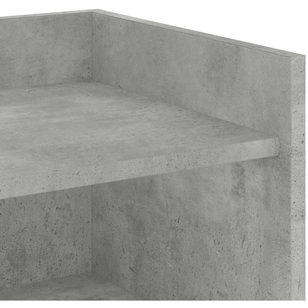 vidaXL 4 Shelf Concrete Grey Wooden Sideboard Image 7
